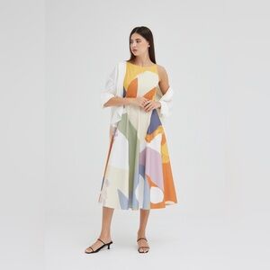 Al Fresco Organic Cotton Midi dress by Our Second Nature